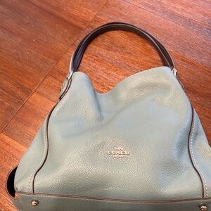 Coach Green Leather Hobo Bag